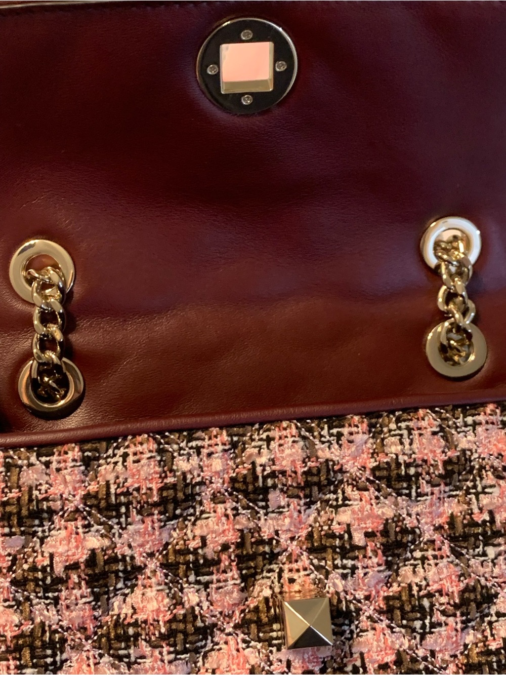 🍁kate spade Natalia Pink Multi Tweed Bag ⭐️NWOT⭐️ - Picture 7 of 10